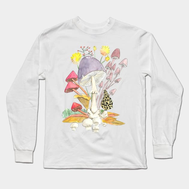 Bunch of mushrooms Long Sleeve T-Shirt by Créa'RiBo